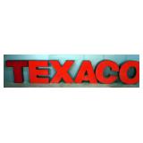 TEXACO Lighted Letter Sign With Metal Frame & Plastic Fronts