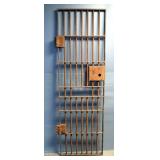 Authentic 1800s Leavenworth Steel Jail House Door, 82" x 25.25"