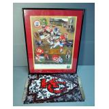 NFL Officially Licensed Framed Matted Under Glass Kansas City Chiefs Tradition Lithograph, 20" x 16"