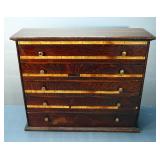 Antique 5-Drawer Pharmaceutical File Cabinet, 24" x 20" x 8"