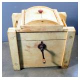 Antique Wood Cylindrical Butter Churn, 18" x 18" x 12"