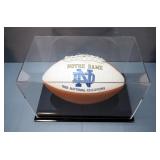 Notre Dame 1988 National Champions Football In Display Box, Vintage Bobble Head Football Player & Tr