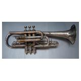 1920s Henri Gautier Virtuoso Trumpet With Carrying Case