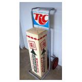 Royal Crown Cola Soda Crate Carrier With Hard Tires, & Wrigglys Spearimint Chewing Gum Carboard Disp