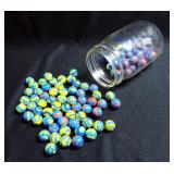 Vintage Marble Collection Including Clay, Glass And Acrylic Marbles, Various Styles, Approx Qty 100