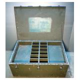 US Army Corps Of Engineers Electric Lighting Portable Storage Trunk W/Inner Compartmental Tray, 15" 