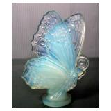 Sabrino Paris Art Glass Opalescent Closed Wing Butterfly, Pressed Glass Opalescent Hand Bell, Drinki