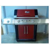 Char-Broil Red 4 Burner Propane Grill, 46" x 60" x 24"