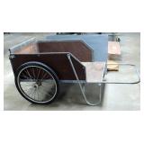 Aluminum Framed 2 Wheeled Garden Cart With Dump Door, 31" x 68" x 40"