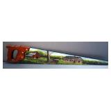 Hand Painted 30" Hand Saw, Signed Eann