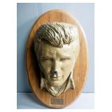 Wall Mounted Elvis Bust, 17", Has Black Mark On Nose