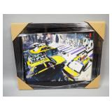 Blend Cota (Albania, 1970- ) NYC Taxi Mixed Media On Canvas, Framed, 29.5" W x 24" H