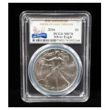 2016 American Eagle $1 Silver Coin, 1 oz Fine Silver, Certified By PCGS, Graded MS70, Qty 2