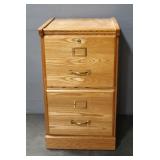 Laminate 2-Drawer File Cabinet, 28" x 16" x 17", No Key