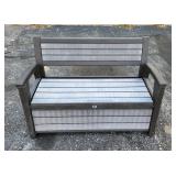 Polyvinyl Patio Bench With Storage, 35" x 52" x 34"
