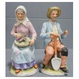 Homco Painted Porcelain Figurines, Qty 6, Ranging In Height 8" - 12"