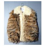 Ladies Custom Fur Jacket, Size Medium, Believed To Be Alpaca And Fox