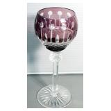 Chekia Carved King Louis Wine Glasses In Amethyst Color, Qty 3