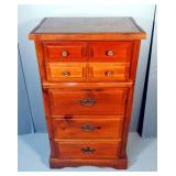 Mid-Century 5-Drawer Chest Of Drawers, 42.5" x 24.5" x 17"