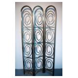 Ethan Allen Metal 3-Panel Room Divider, 77.5" x 40"