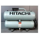 Hitachi Portable Electric Air Compressor, Model #EC89, With Coiled Air Hose And Nozzle, City Of Belt