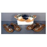 Aerosoles Sandals, Size 8.5, Qty 2 Pair And Cocobelle Beaded Sandals Size 8, New With Tags