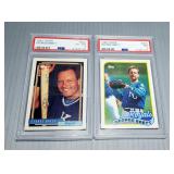 George Brett 1989 Topps Baseball Card, No 200, Graded Near Mint, And George Brett 1992, No 620, Grad