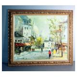 Robert Leuth Print "Paris Montmartre" #242, 29" x 25", In Gesso Frame