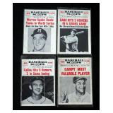 1961 NV-Card Baseball Scoops, Qty 16, Includes Yogi Berra, Lou Gehrig, Warren Spahn, And More, See P