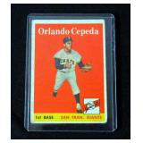 1958 Topps Orlando Cepeda HOF #343 Rookie Cards, Qty 2