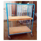 Metal Ferrell Paper / Bindery Tiered Rolling Cart, 56.5" x 42" x 26.5"