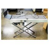 Thompson T200 Adjustable Height Conveyor Belt With Dayton 1/10HP Motor, Model # 4Z728A, And Unmarked