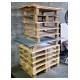 Wood Stock Paper Skids, 36" x 24, Qty 5, And 26" x 19", Qty 10