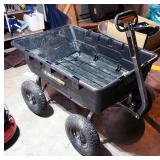 Gorilla Cart Polyvinyl Dump Cart, Model G0R10-16 With Air Tires, 30.5" x 49" x 33"