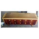 Lane Acclaim Midcentury Modern Dovetail Storage Chest With Protective Glass Top, 19" x 53" x 17"