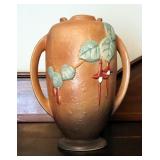 Roseville Pottery Fuchsia Brown 8" Footed Vase