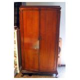 Lane Midcentury Modern Cedar Lined Footed Wardrobe With Beveled Glass Mirror And Tie Hanger, Include