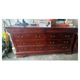 Benchmark 8 Drawer Dresser With Cherry Finish, 36" x 67.75