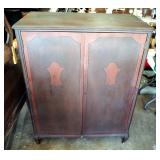 Antique 3 Drawer Wardrobe With 5 Drawers, 50.5" X 40" X 22"