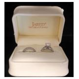 Engagement Ring Set, 14WG Semi-Mounting With 1.33 CT Round Diamond Center Stone, Both Rings With Add