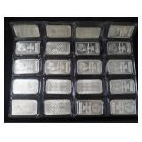 .999+ Fine Silver Bars, One Troy Ounce Each, Qty 20