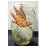 Weller Glendale Bird Vase, With Eggs In Nest, 7" High