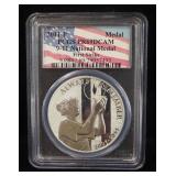 2011 P September 11 National Medal, 1 oz Silver, Issued By US Mint, Graded PR 69D CAM By PCGS