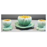 Weller Lotus Candle Holders Circa 1925, Qty 3