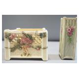 Weller Klyro Bud Vase And Weller Rose Garden Planter Box, Crack In Bottom