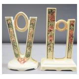 Weller Pottery Roma Circa 1920s Double Bud Vases, Qty 2