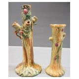 Weller Pottery Apple Tree Vases, Qty 2