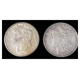 1898 Morgan Silver Dollar, And 1921 S Morgan Silver Dollar
