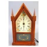 Seth Thomas Steeple Mantle Plug-In Clock, 11" High, Powers On
