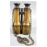 Antique Brass Binoculars Mfg By Benjamin J Mayo, Newark New Jersey